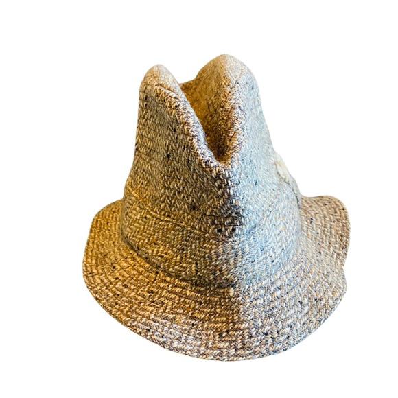 Vtg DONEGAL TWEED Wool Fedora / Bucket Hat Unisex - Picture 2 of 6